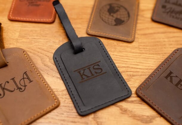 Etsy Personalized Leather Luggage Tags