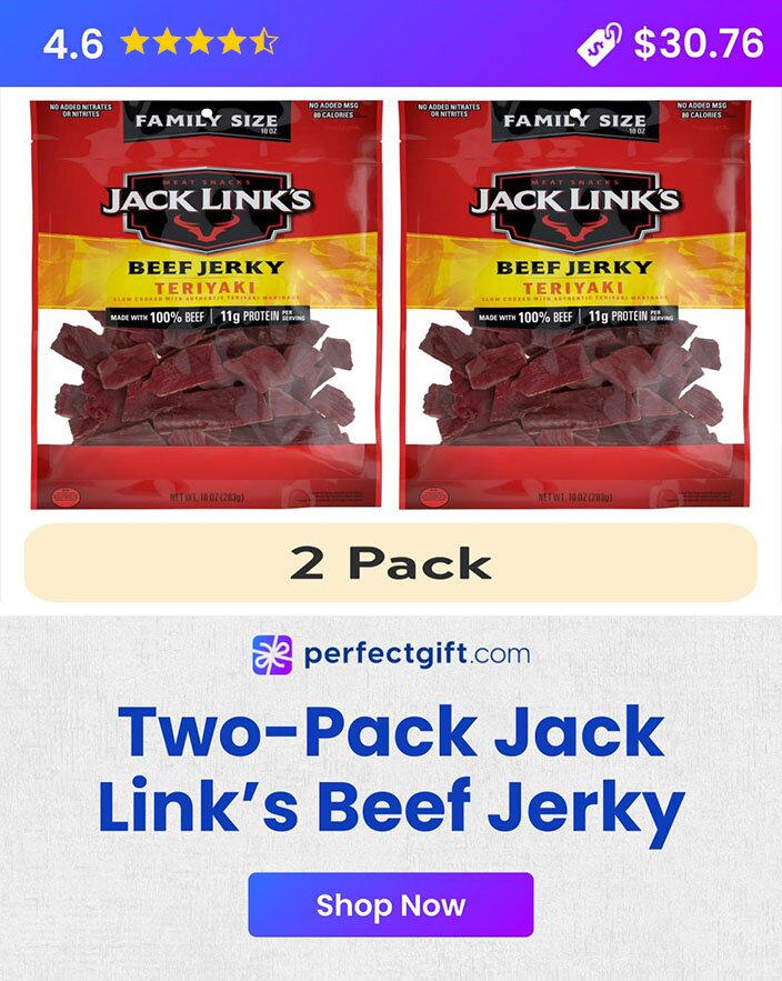 Two-Pack of Beef Jerky To Provide A Snack During Work