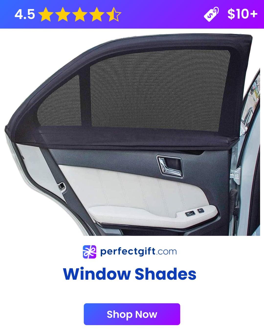 Stylish car window shades designed for optimal sun protection and privacy while driving.