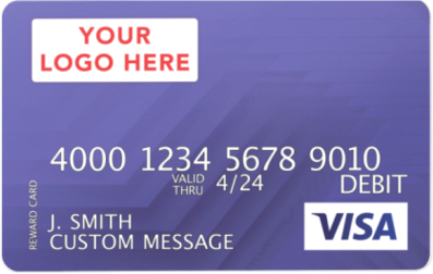 Customizable Visa gift card template