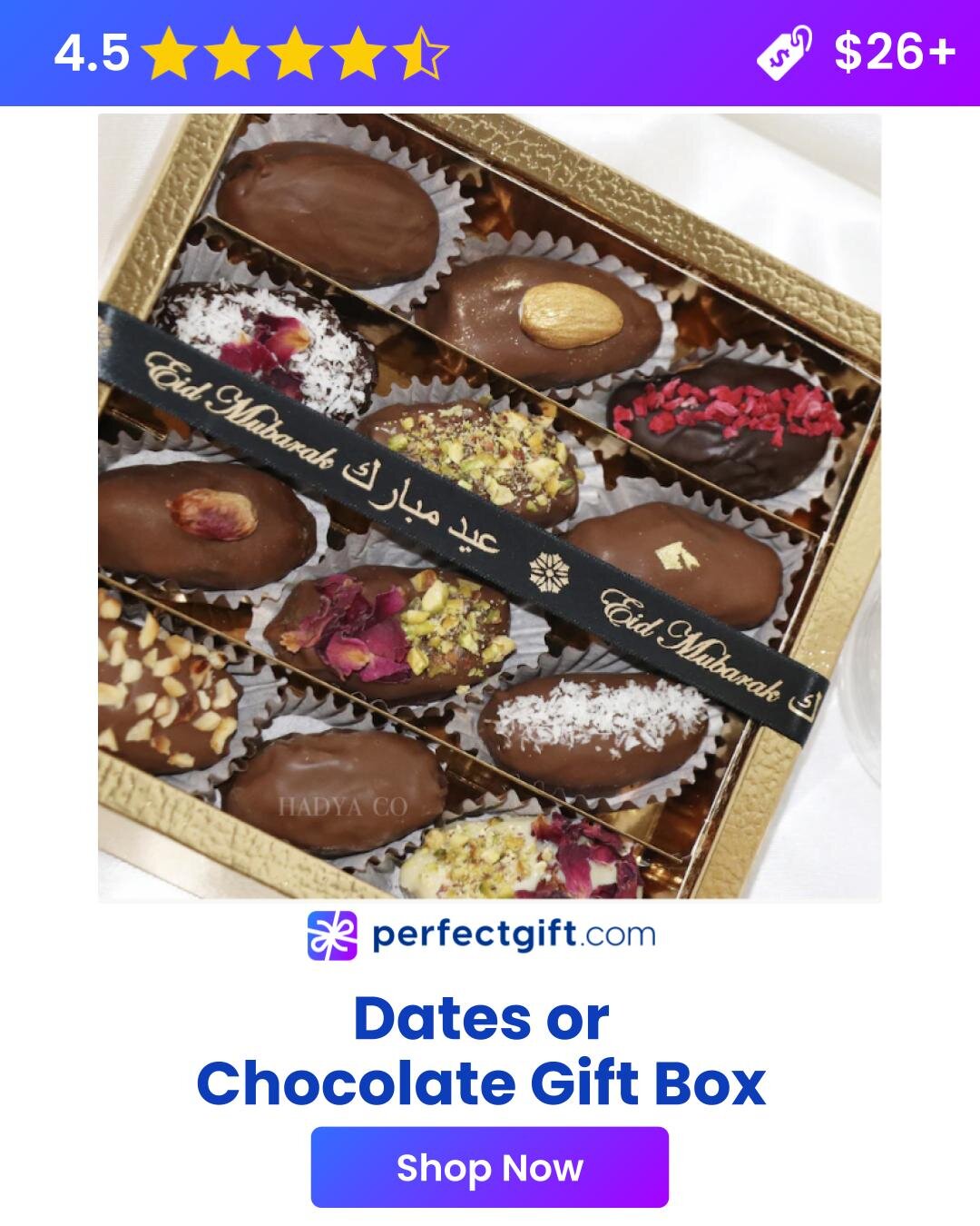 Dates or chocolate gift box