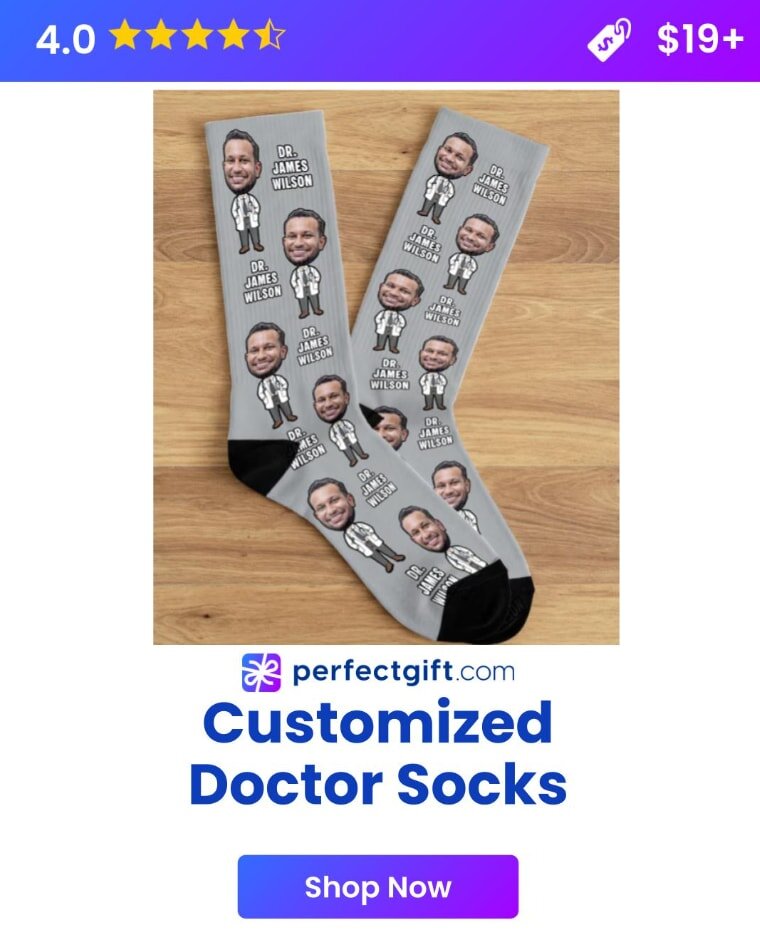 Personalized doctor socks