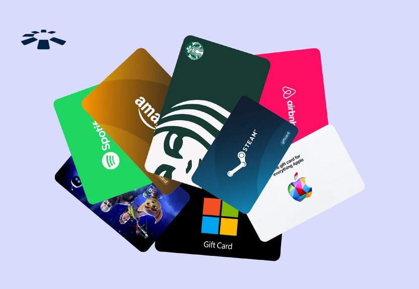 A collection of various cards displaying different logos, showcasing a range of brands and designs.  