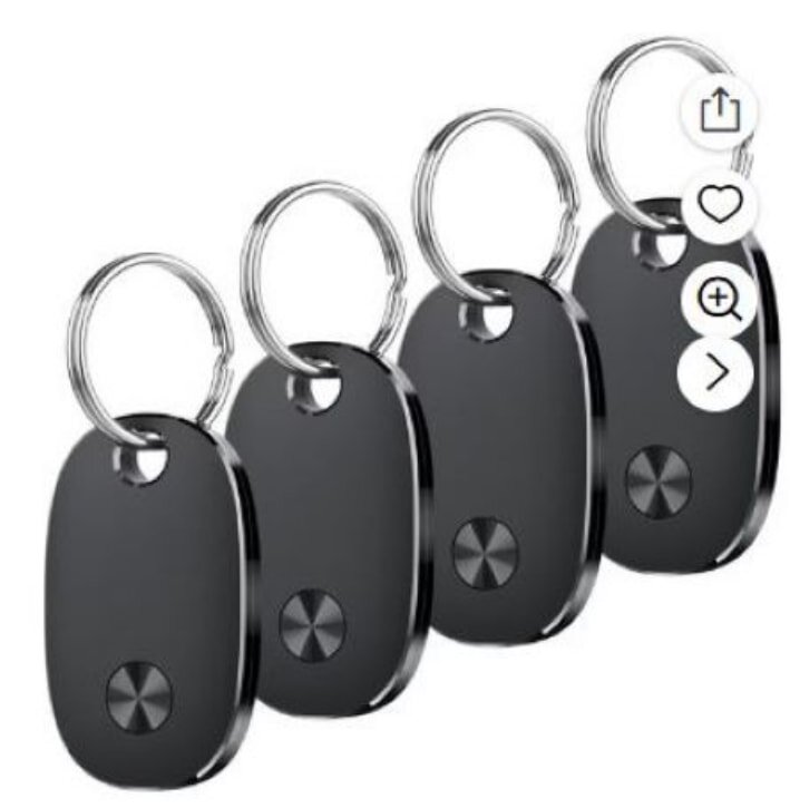 A set of four black key chains featuring the word "smart" prominently.