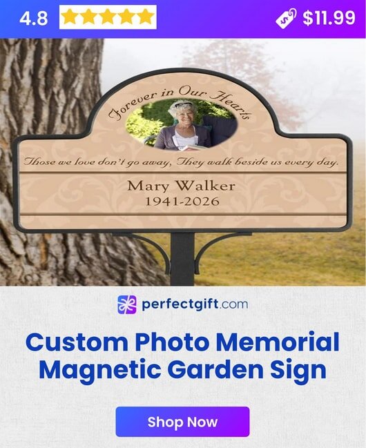 Custom Photo Memorial Magnetic Garden Sign 