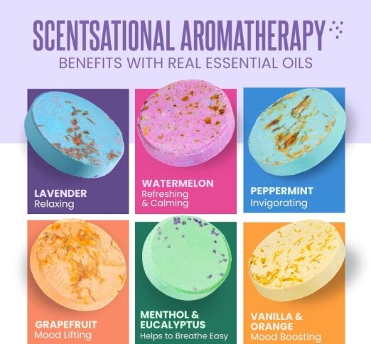variety pack of aromatherapy shower steamers that make a great self care gift for your sister