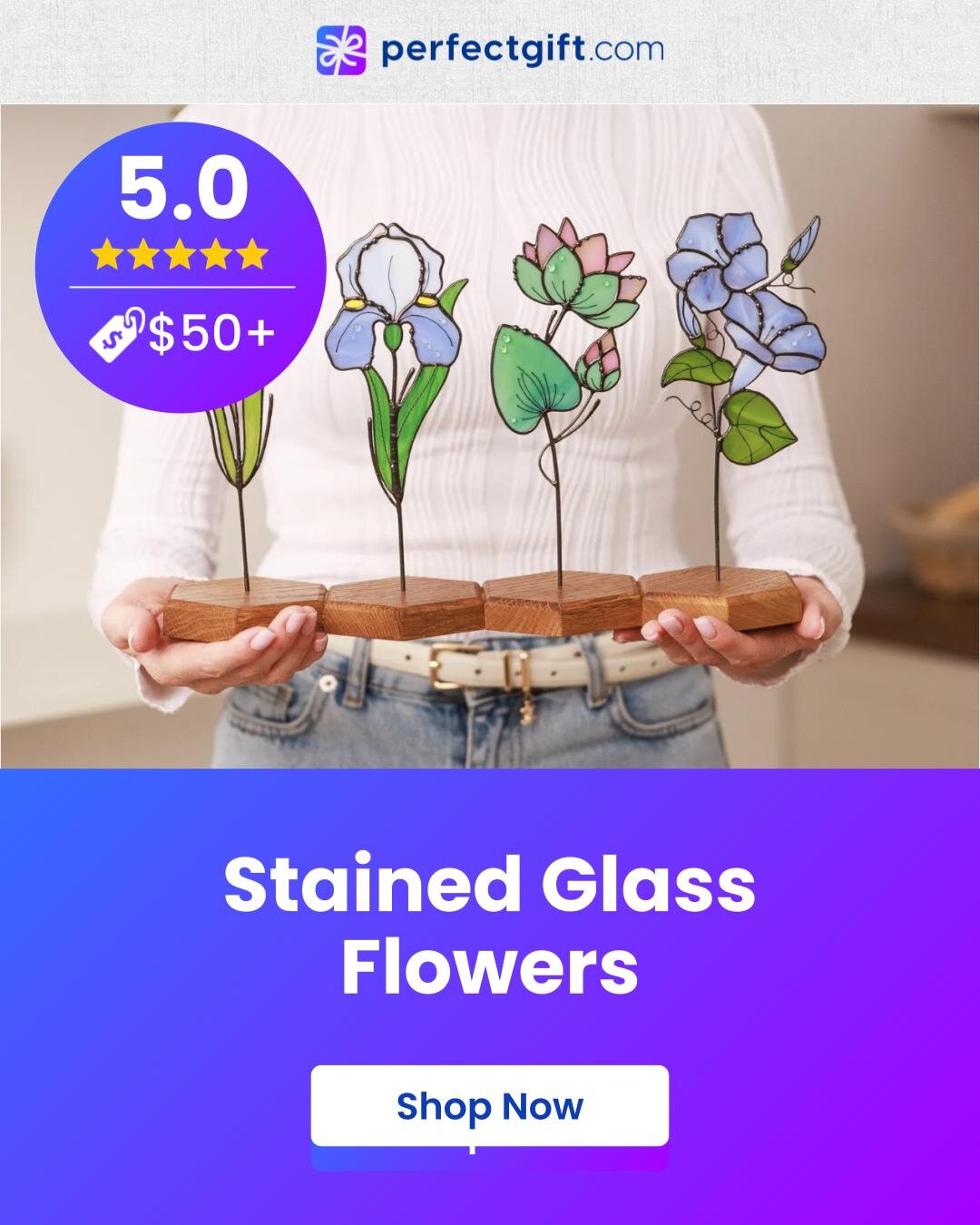 Stained Glass Birth Flowers “Bouquet”