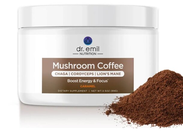 Dr. Emil's mushroom coffee powder offers a unique and healthy alternative for your daily coffee fix.