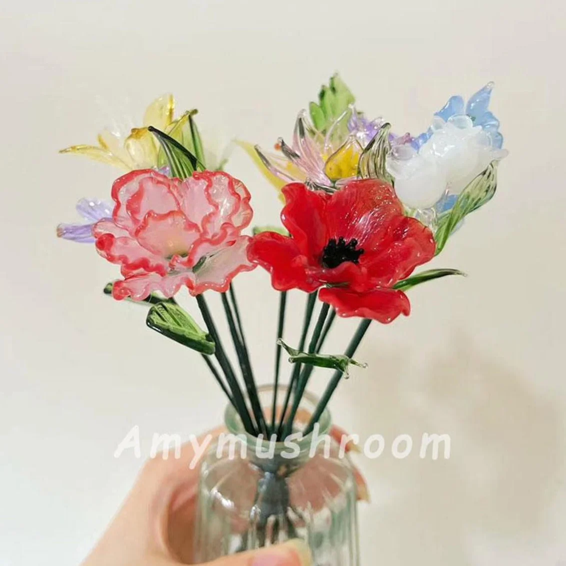 Glass Birth Flowers With Stem(s)