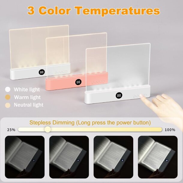 Image shows three color temperature lights arranged in different positions, highlighting their unique illumination styles.