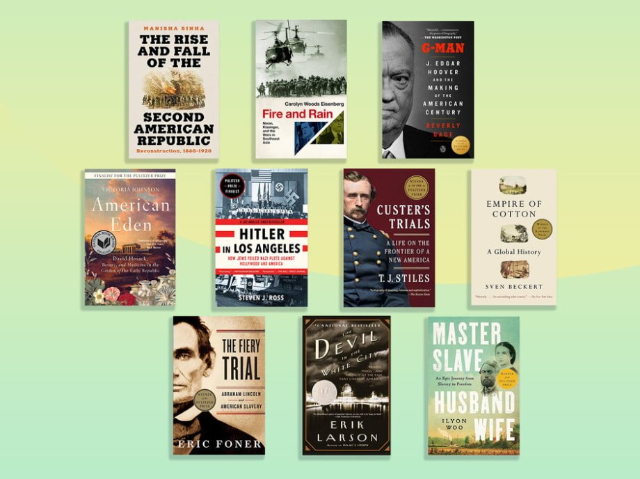 Collection of 10 historical non-fiction book covers