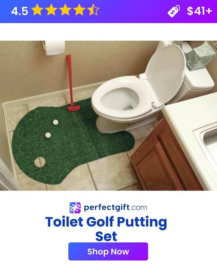 Toilet golf putting set. For the man who wants to multi-task.