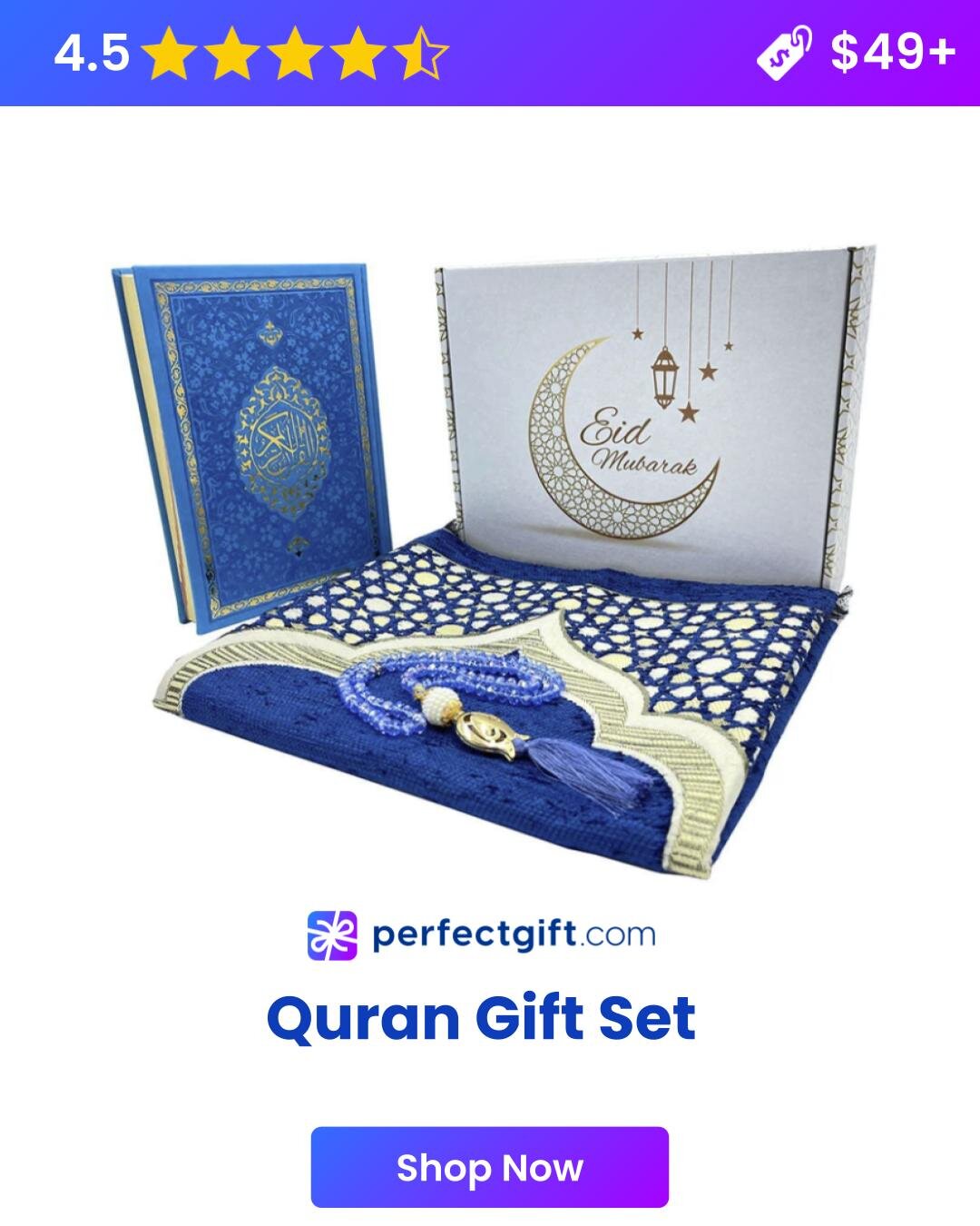 Elegant Quran gift set featuring a beautifully bound Quran and decorative box, perfect for special occasions.