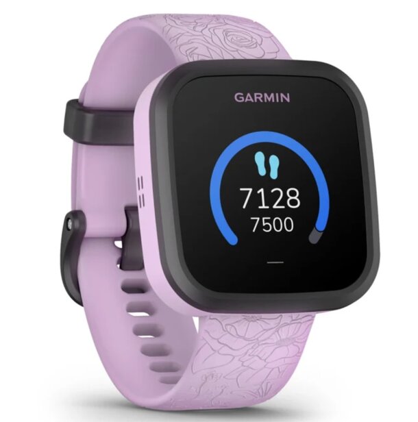 Garmin Vivosmart 3 HR fitness tracker with a sleek design, displaying heart rate and activity metrics on its screen.