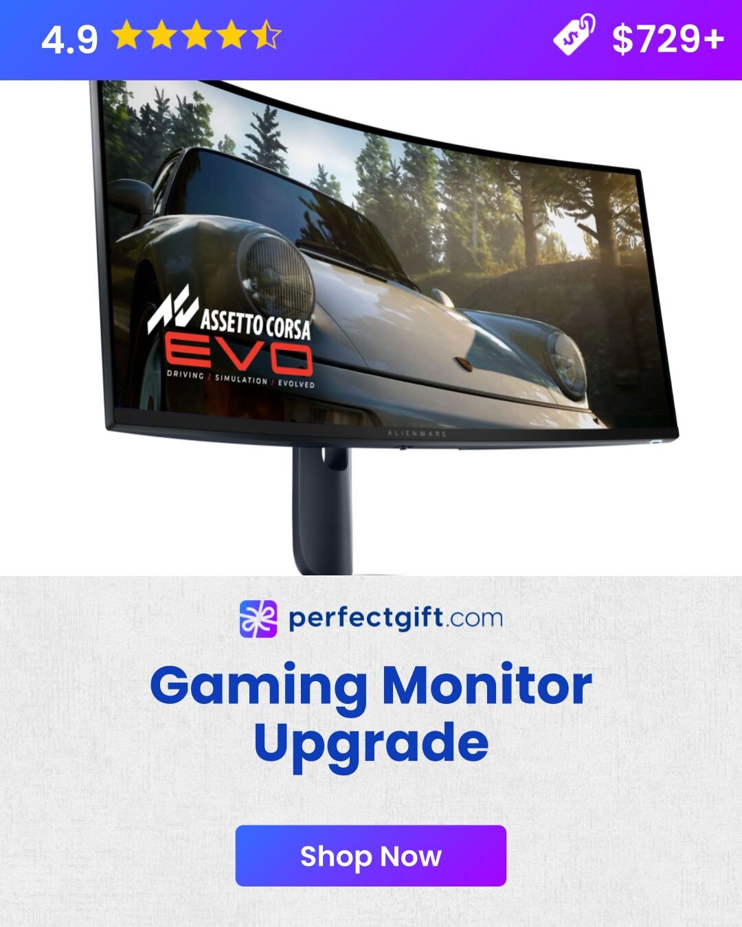 A sleek gaming monitor showcasing vibrant graphics, highlighting an upgrade for enhanced gaming performance and experience.