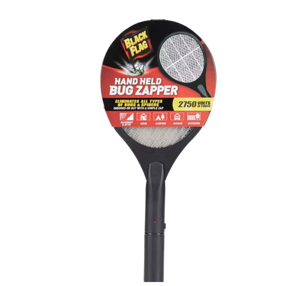 BLACK FLAG Bug Zapper Racket Unscented Home perimeter Outdoor Insect trap