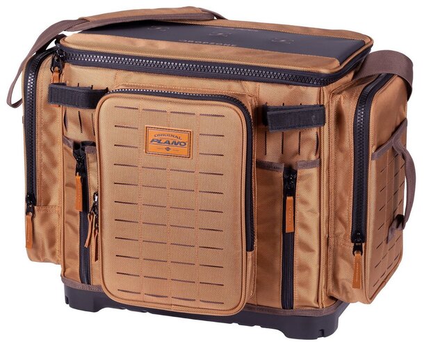 Tan and black cooler bag designed for carrying a large amount of gear efficiently. 