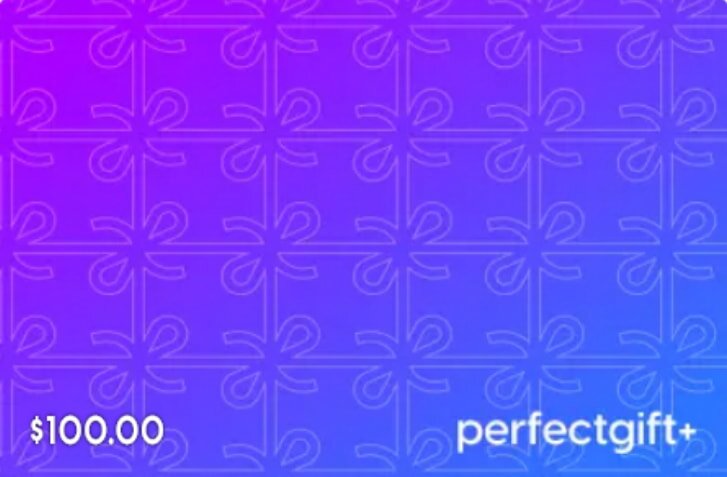 A collection of various gift cards displayed on a vibrant purple background.