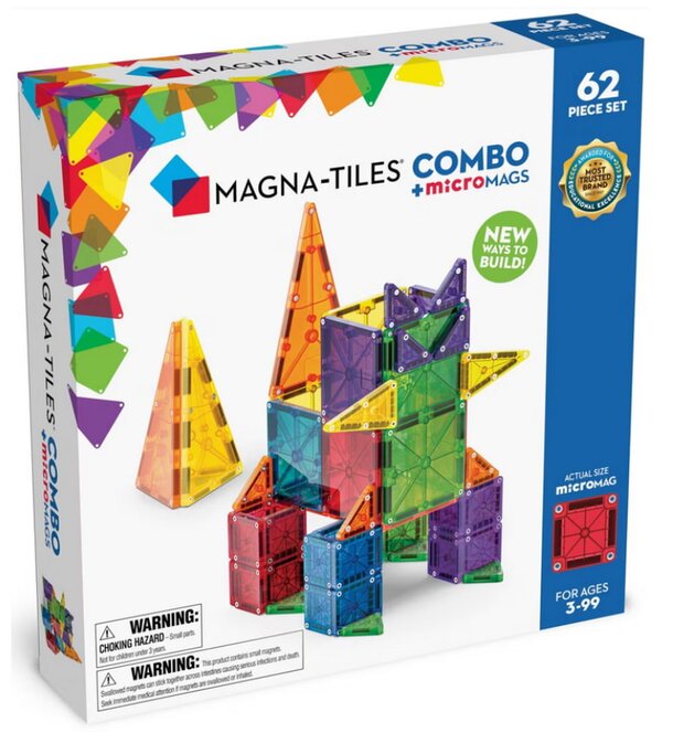  MAGNA-TILES Combo microMAGS 62pc