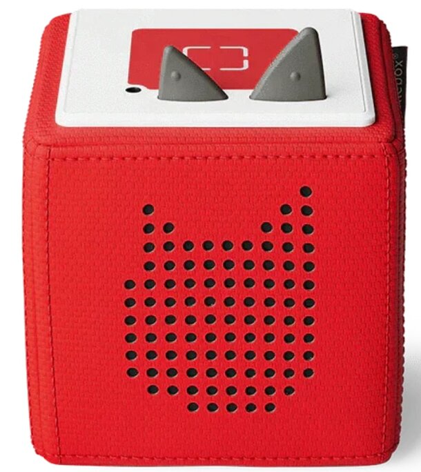 A red speaker for kids