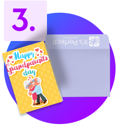 envelope and a customized greeting card