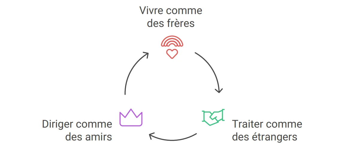 Cycle Vivre comme des frères, Traiter comme des étrangers, Diriger comme des amirs