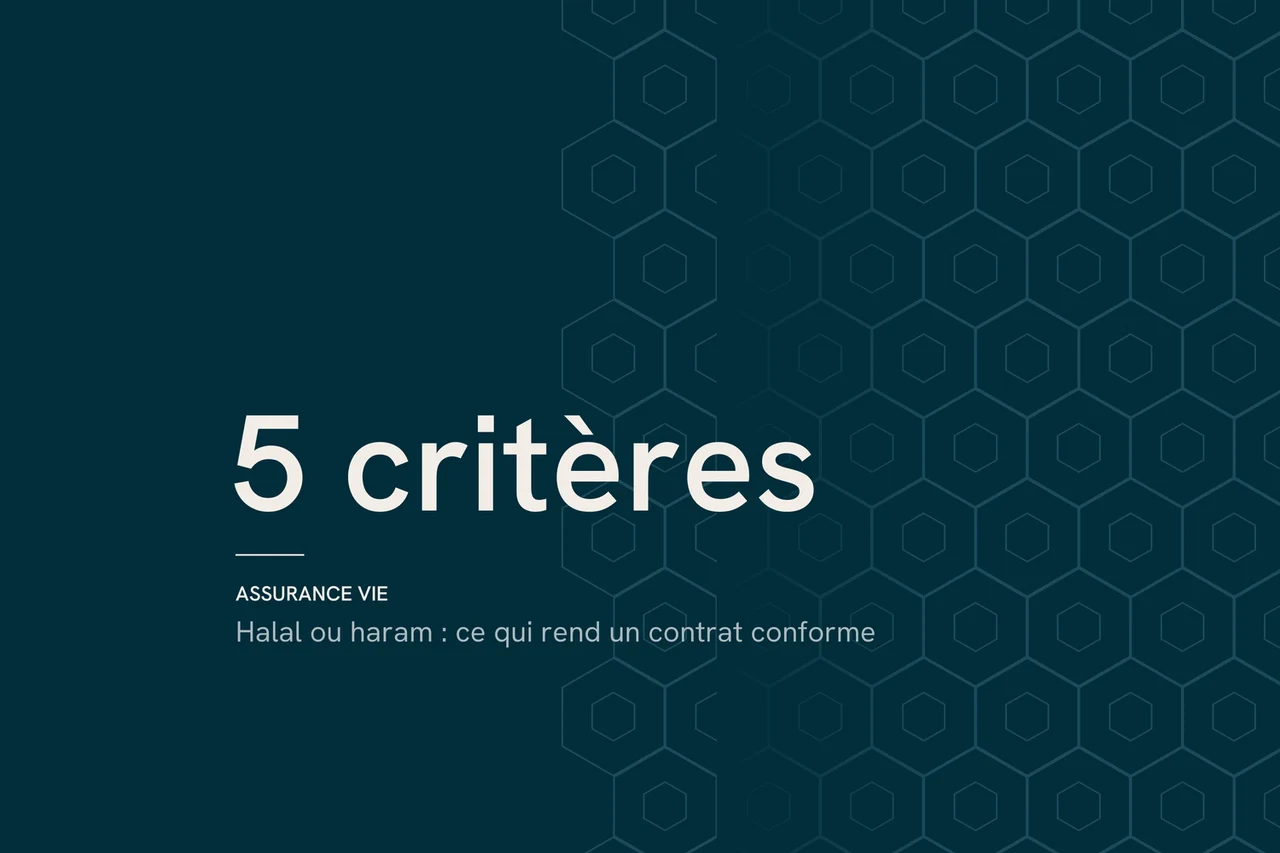 Les 5 critères de conformité d'une assurance vie, motif hexagonal beige