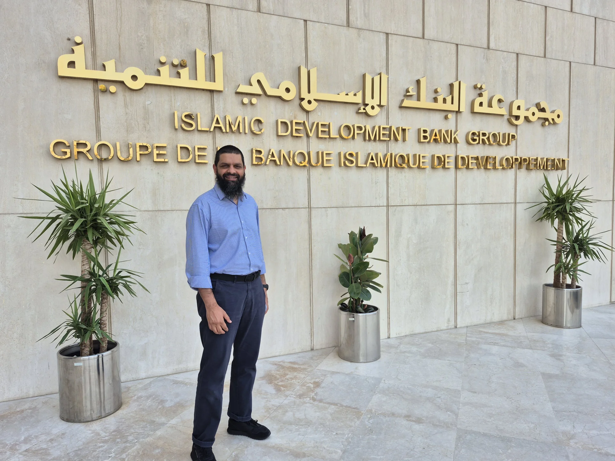 Anass P at the Islamic Development Bank headquarters in Jeddah