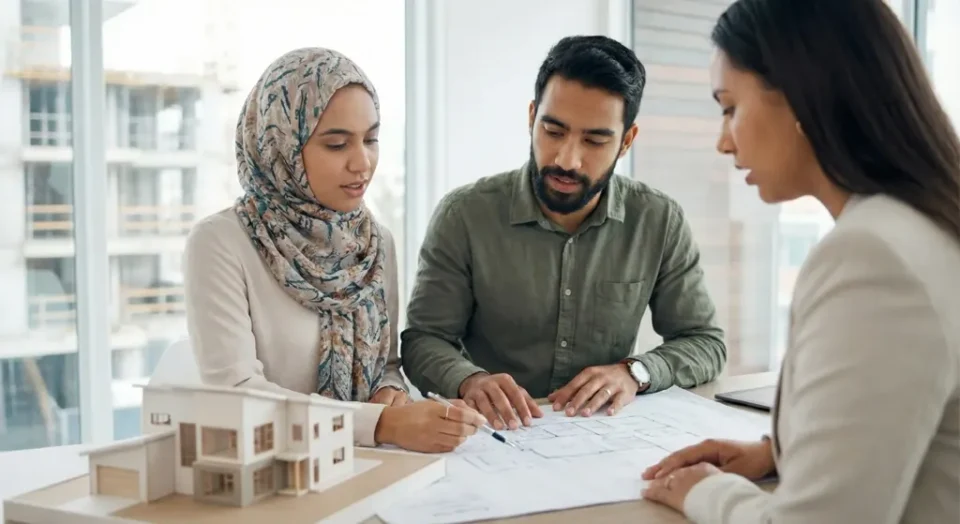 Couple planifiant son financement immobilier