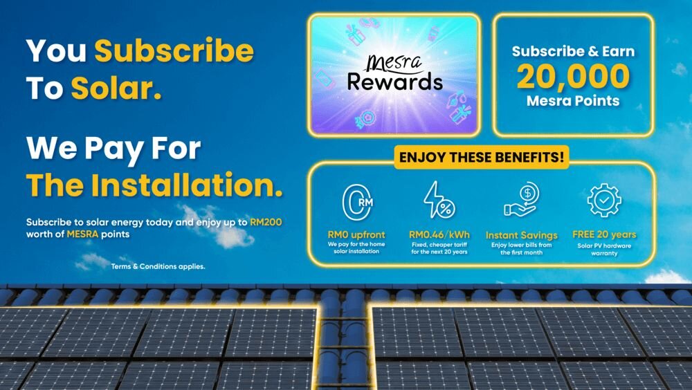 Save on Petronas Fuel: Go Solar and Earn 20,000 Mesra Reward points!