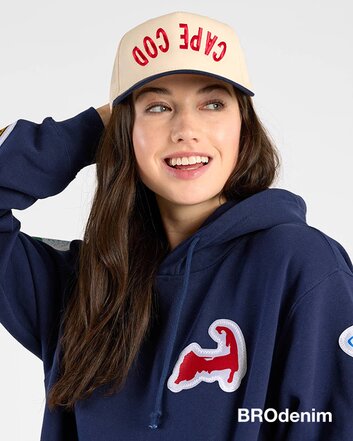 Image of BROdenim Cape Cod Upside Down Embroidered Hat