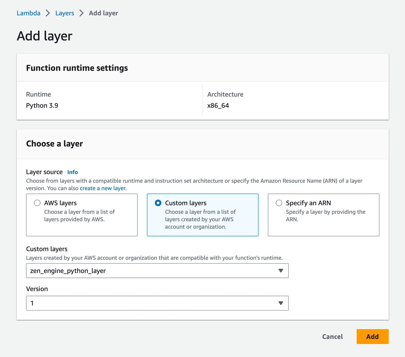 Lambda Function Layer