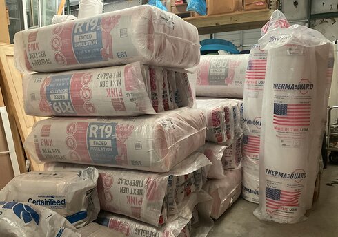 Insulation products at Booneville Lumber Company.