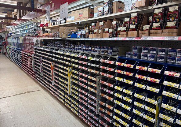 Nuts, bolts, and screws available at Booneville Lumber Company.
