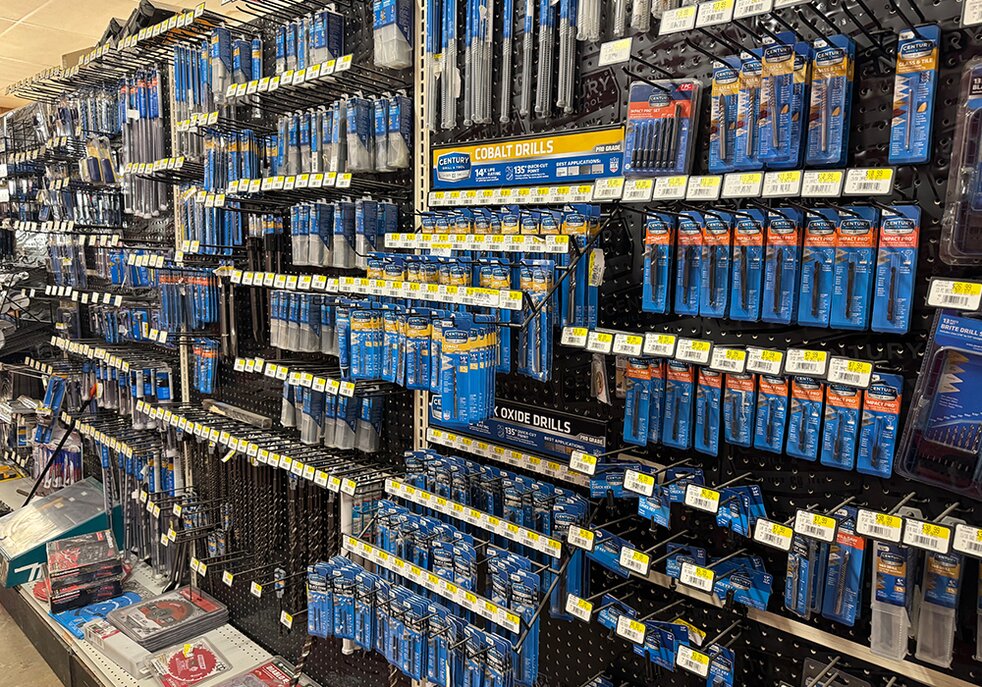 Power tool aisle at Booneville Lumber Company.