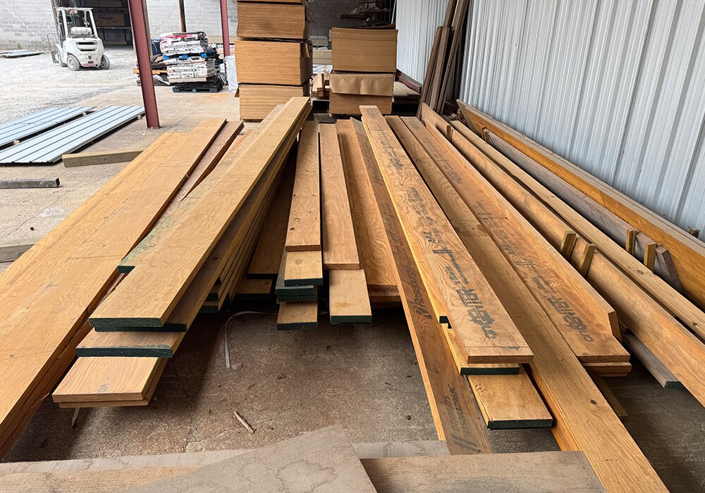 Lumber products at Booneville Lumber Company.