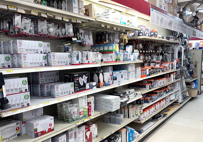 Electrical supplies sold at Booneville Lumber Company.