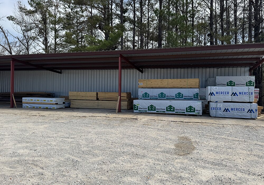Lumber available at Booneville Lumber Company.