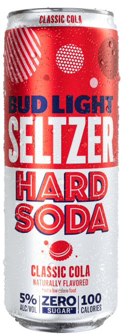 This is a can of  Bud Light Seltzer Hard Soda Classic Cola