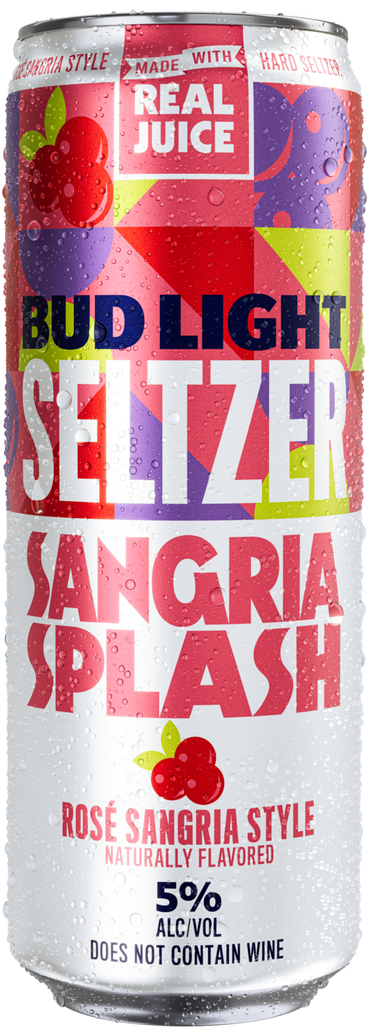 This is a can of Bud Light Seltzer Sangria Splash Rosé Sangria Style