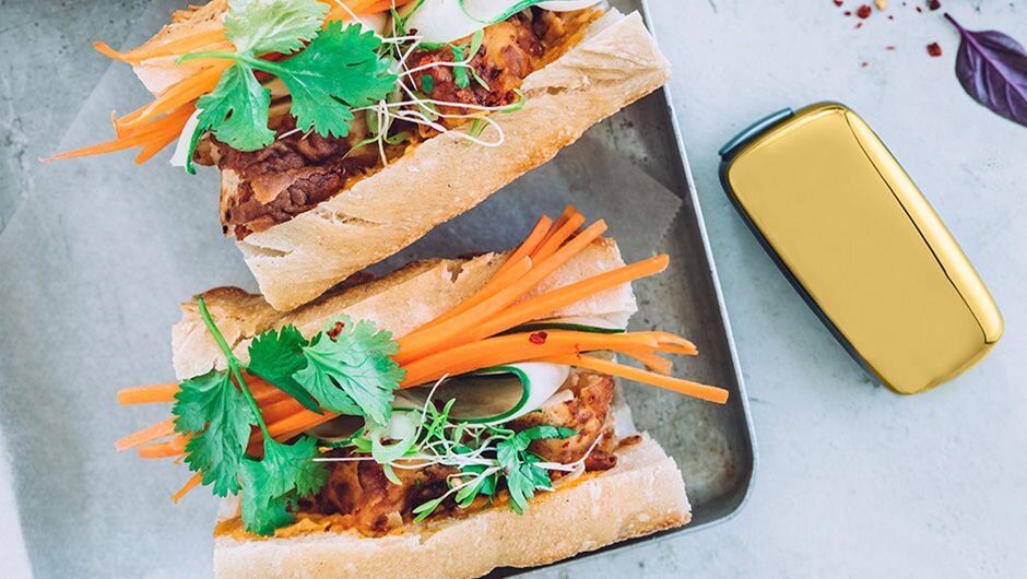 Ploom na Prima Fresh Festivalu. Zařízení Ploom s Mango Sorbet krytem velde plněných baget.