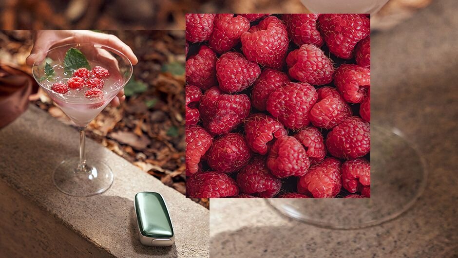 Letní koktejl vedle Ploom X zařízení a maily