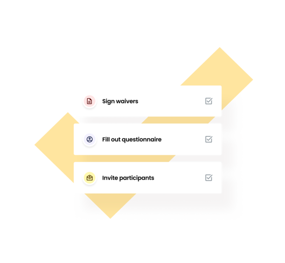 Illustration of eola booking system's waiver management for activity centres