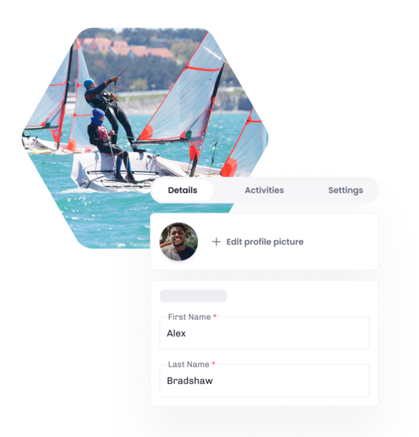 Illustration of the eola instrcutor management tool for Sailing Centres