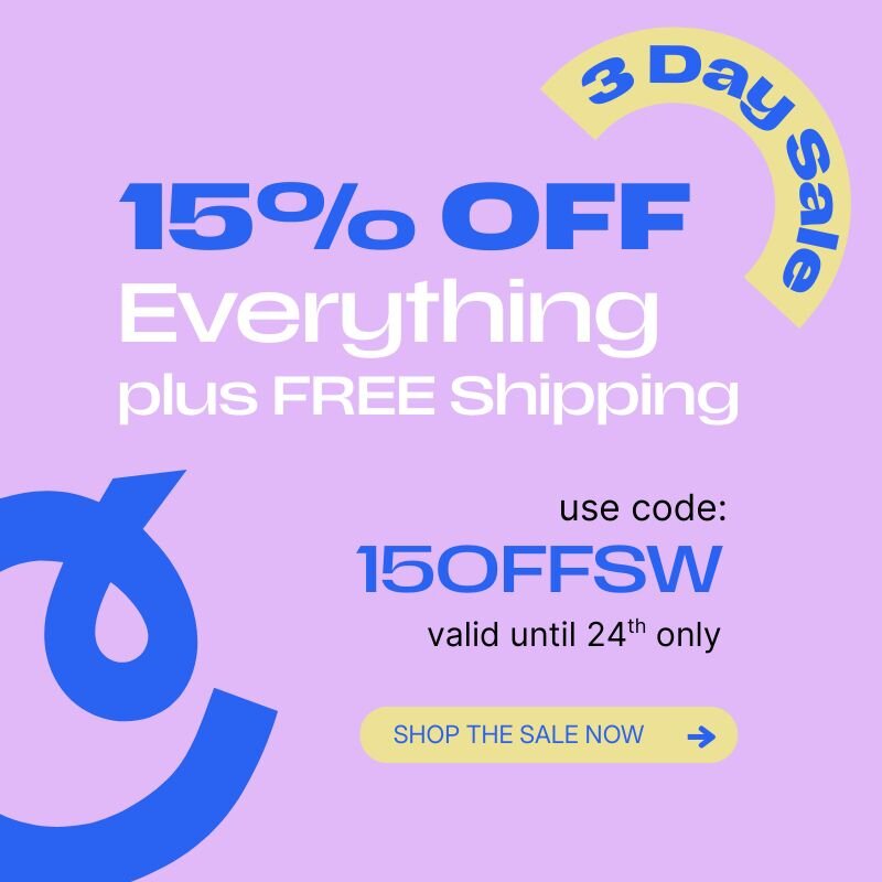 15% off Everything Plus Free shipping