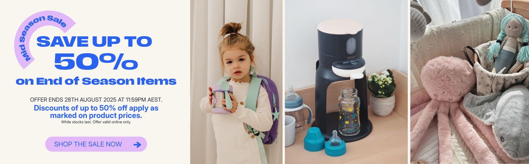 Save up to 50% end of season items
