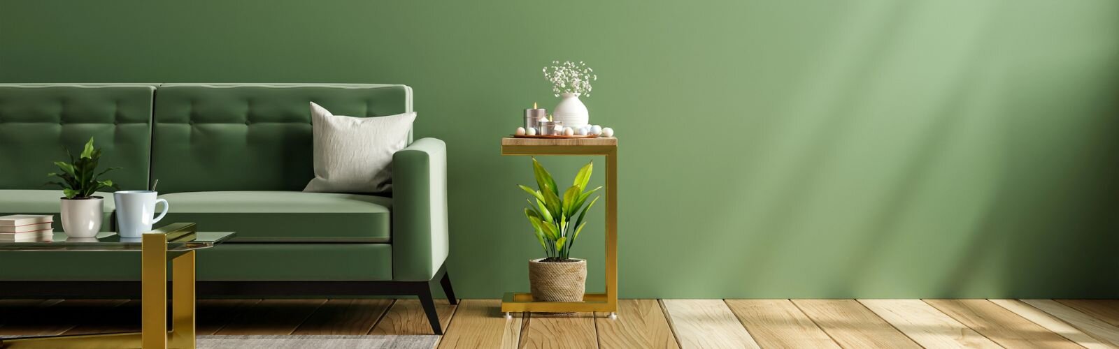 Green paint living room