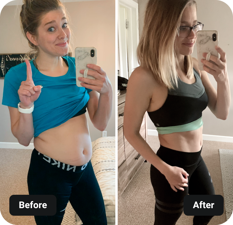 Pre & Post Natal Barre Blend results before and after