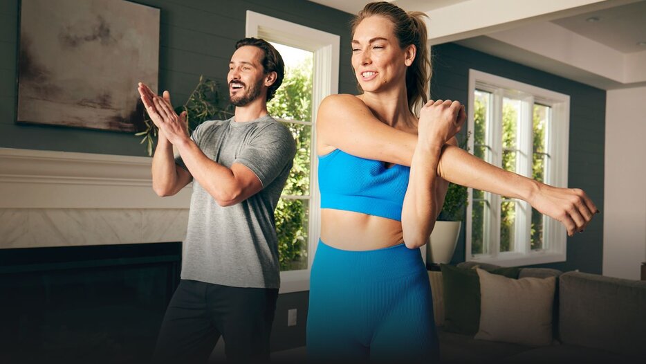 People working out at home