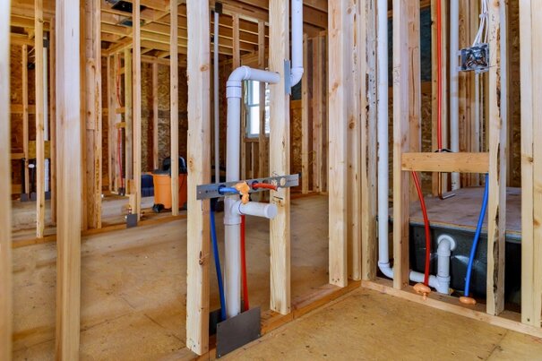 Plumbing rough pex bathroom